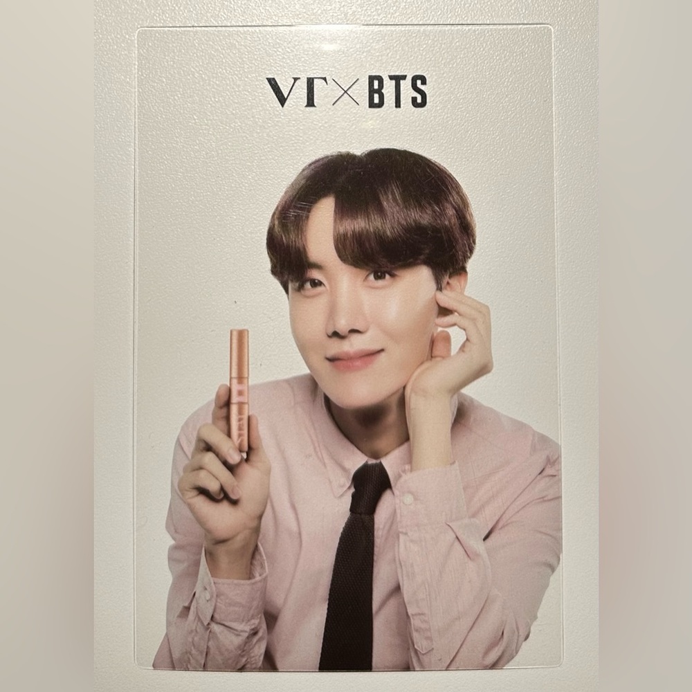 Official BTS x VT Cosmetic Clear Transparent Photocard Jhope Hoseok Hobi